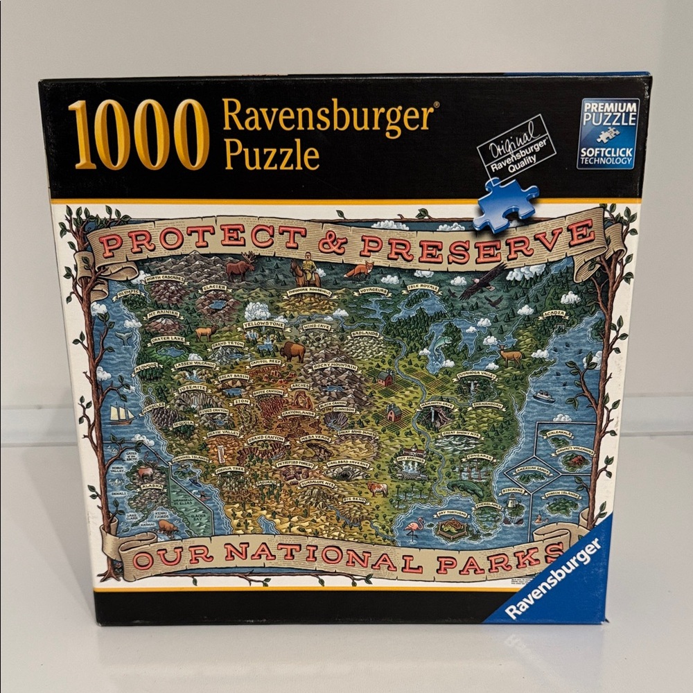 Ravensburger 🔴3/$25🔴1000 pc Puzzle Protect and Preserve USA National Parks